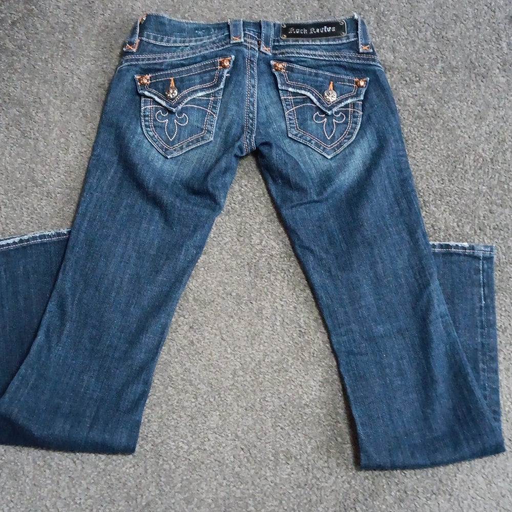 Rock Revival boot cut jeans size 25, dark blue